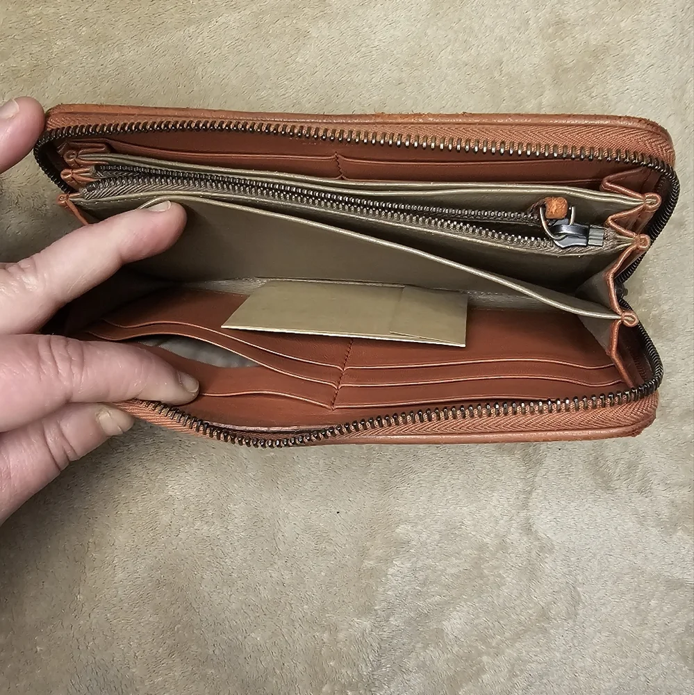 Bottega Veneta Pink Zip around wallet